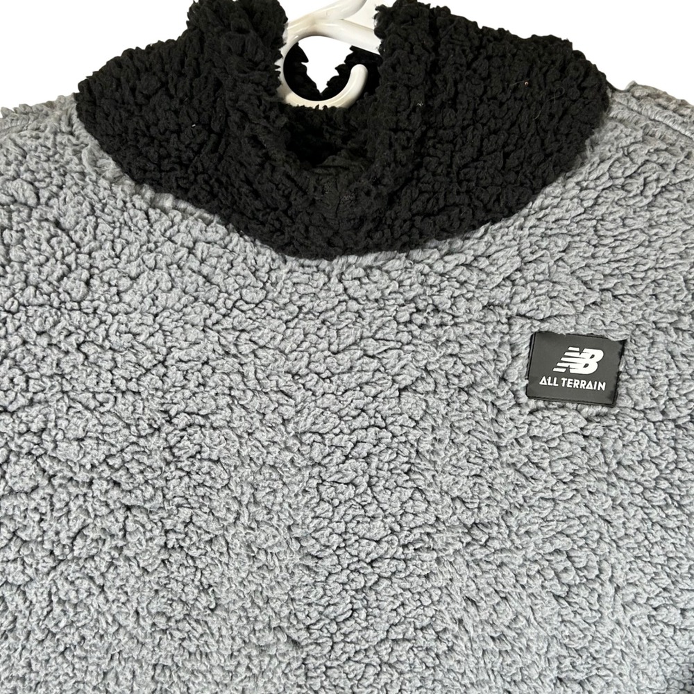 New Balance All Terrain Sherpa Fleece Hoodie Grey‎ Black XL 18/20 New